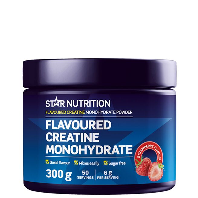 Maustettu kreatiinimonohydraatti 300 g Strawberry