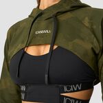 ICANIWILL Ultimate Training Cropped Hoodie, Green Camo