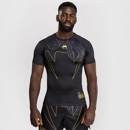 Venum Serpenti Rashguards Short Sleeves Black/Silver/Gold, L  Serpenti Rashguard Lyhythihainen Musta Hopea Kulta