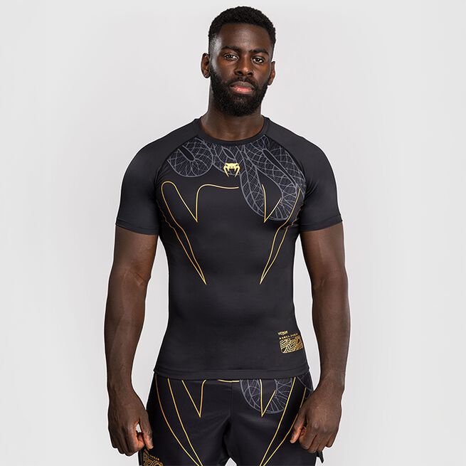Serpenti Rashguard Lyhythihainen Musta Hopea Kulta