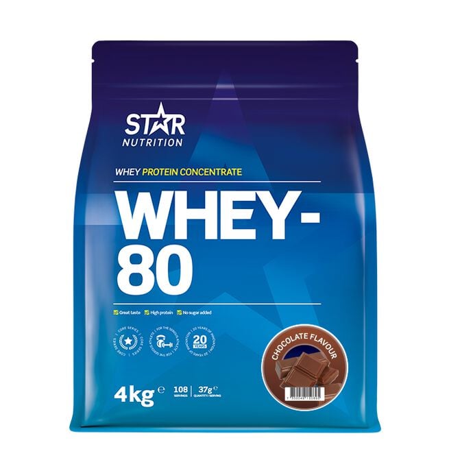 Whey-80 Heraproteiini 4 kg Choklad