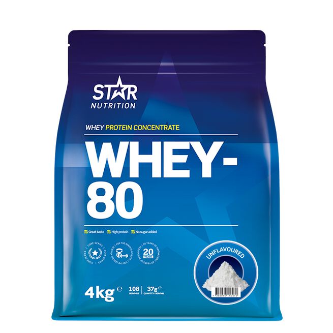 Whey-80 Heraproteiini 4 kg Naturell
