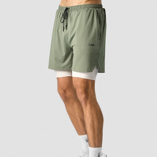 ICANIWILL Stride 2-in-1 Shorts, Sea Green