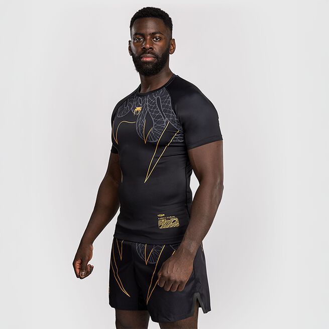 Serpenti Rashguard Lyhythihainen Musta Hopea Kulta