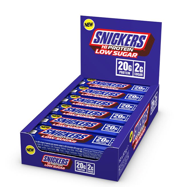12 x Snickers High Protein Patukka Low Soker 57 g Maitosuklaa Snickers Milk Chocolate