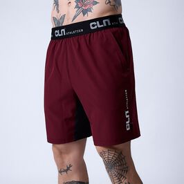CLN Dino Stretch Shorts, Dark Red, S  Dino Shorts Punainen
