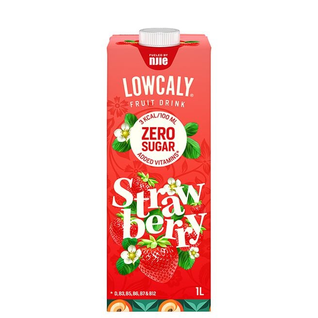 Lowcaly Hedelmäjuoma 1000 ml Strawberry