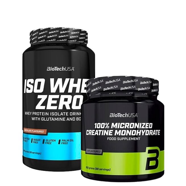 Iso Whey Zero Proteiinijauhe 908 g + 100 % kreatiinimonohydraatti 300 g