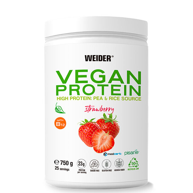 Vegaaninen proteiinijauhe 750 g Strawberry