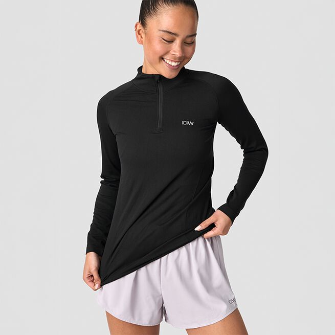 Define Pitkähihainen 1/4 Vetoketju Musta