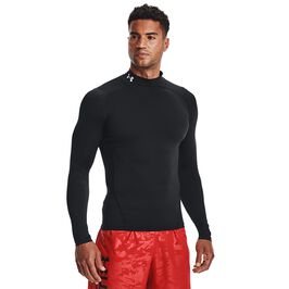 UA HG Armour Comp Mock LS, Black, L  HeatGear Armour Pitkähihainen Kompressiopaita Musta