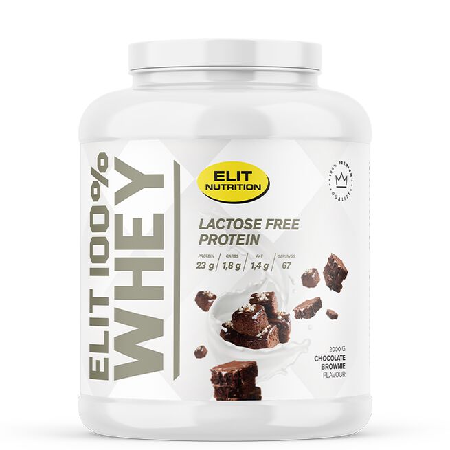 ELIT 100 % heralaktoositon proteiinijauhe 2000 g Chocolate Brownie