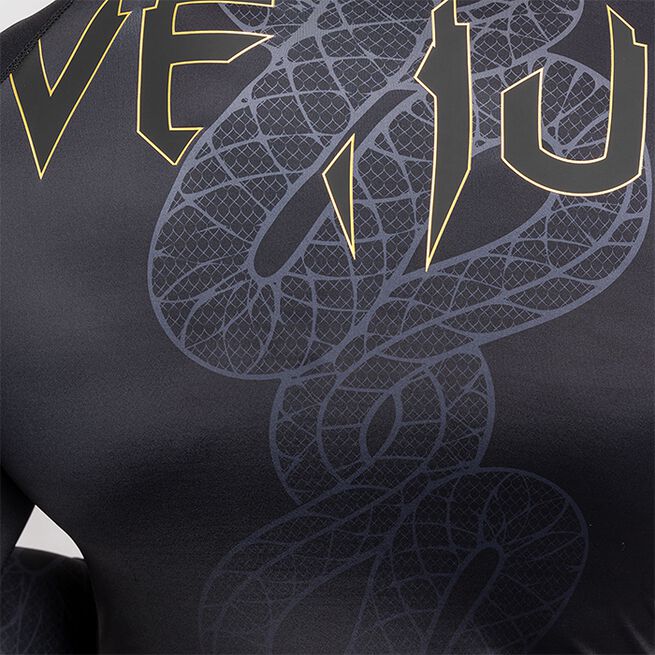 Serpenti Rashguard Pitkähihainen Musta Hopea Kulta