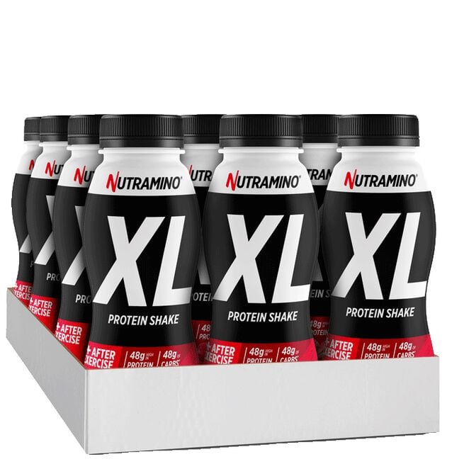 12 x Nutramino Pro XL ProteinShake, 475 ml, Jordgubb 