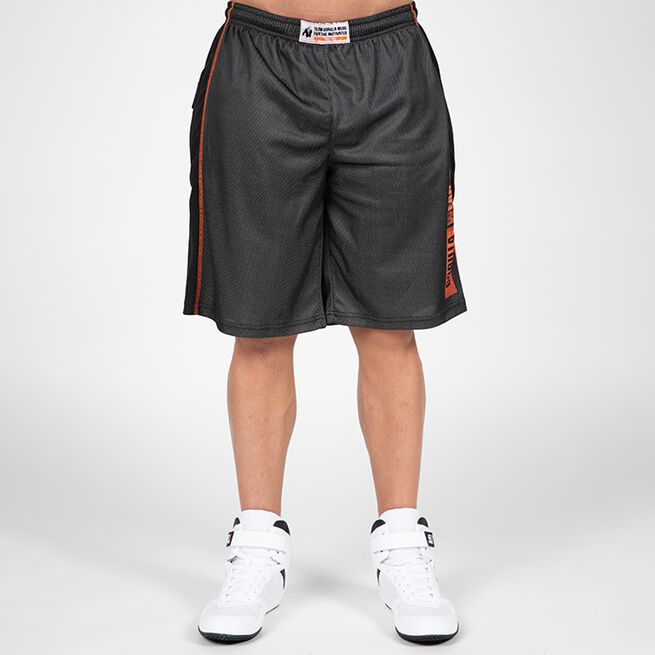 Wallace Mesh Shorts, Grey/Orange