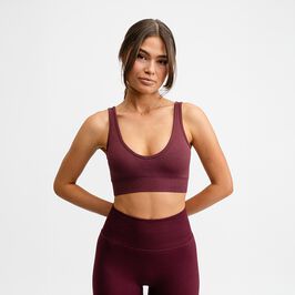 Seamless Deep V Bra, Redwood, XS  Urheiluliivi Punaruskea