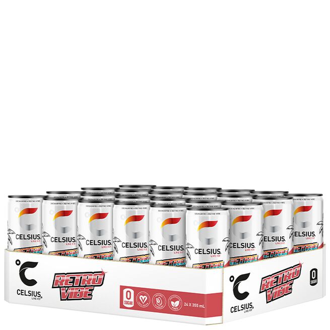 24 x Celsius Energiajuoma 355 ml Retro Vibe - NEW