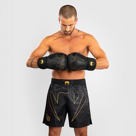 Venum Serpenti Fightshorts Black/Silver/Gold, L  Serpenti Fightshortsit Musta Hopea Kulta