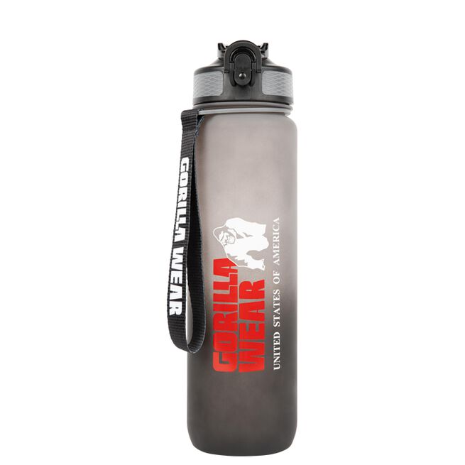 Gorilla Wear Gradient Water Bottle 1000 ml, Black/Grey