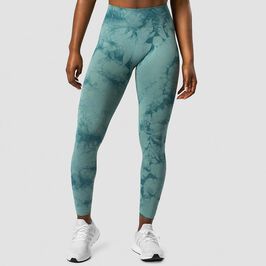 ICIW Define Seamless Tie Dye Tights, Teal Define Treenitrikoot Sinivihreä