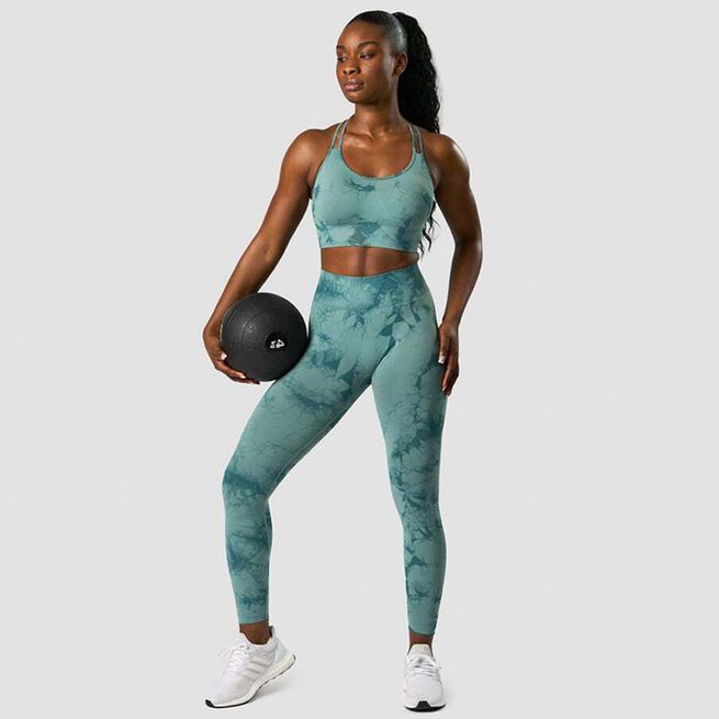 ICIW Define Seamless Tie Dye Sports Bra,Teal