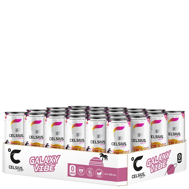 24 x Celsius Energiajuoma 355 ml Galaxy Vibe - NEW