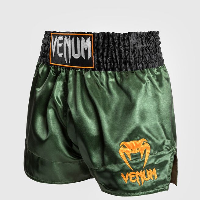 Classic-Muay Thai -Shortsit Vihreä/Musta/Kulta