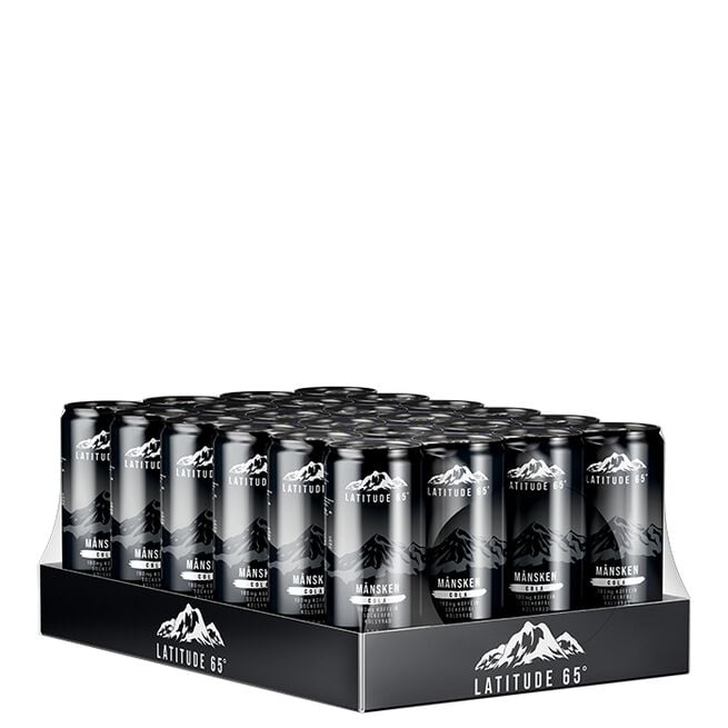 24 x Latitude 65 Energiajuoma 330 ml Månsken - Cola