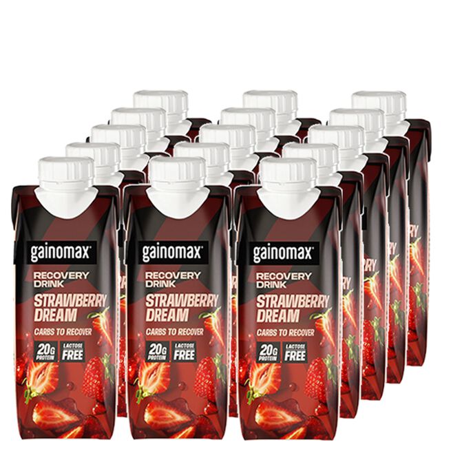 15 x Gainomax Recovery Drink 250 ml Jordgubb