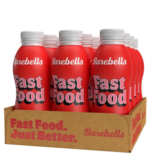 12 x Barebells Fast Food Ateriankorvike 500 ml Strawberry