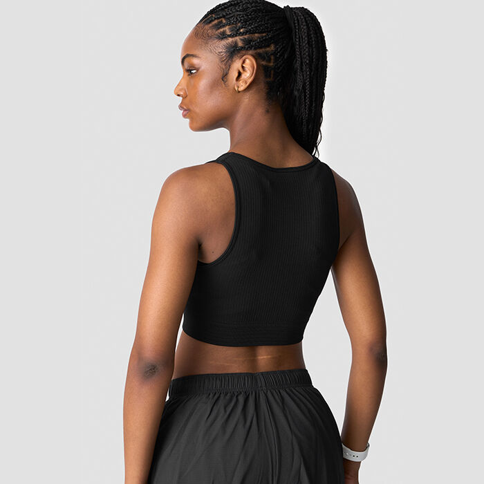 Ribattu Seamless Cropped Treenitoppi Musta  