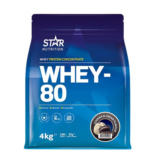 Whey-80 Heraproteiini 4 kg Cookies and Cream