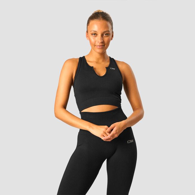 Ribbed Define Seamless Tank Top Black