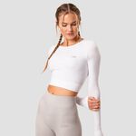 ICANIWILL Define Seamless LS Crop Top White