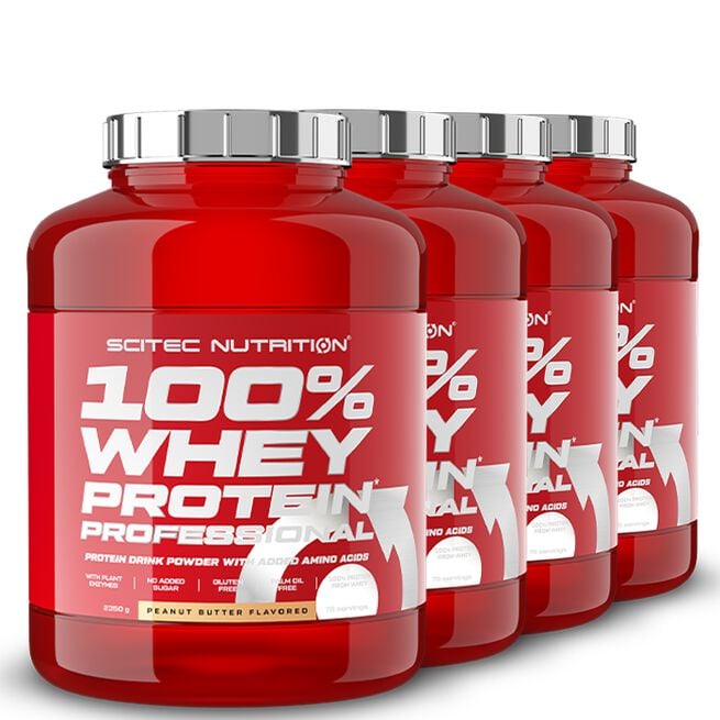 4 x 100 % Whey Protein Professional Heraproteiini 2350 g BIG BUY