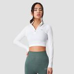 ICANIWILL Define Cropped 1/4 Zip White