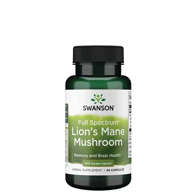 Full Spectrum Lion's Mane Mushroom 500 mg 60 caps