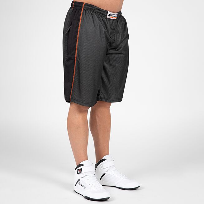 Wallace Mesh Shorts, Grey/Orange