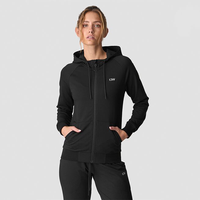 Activity Zip Hoodie Musta