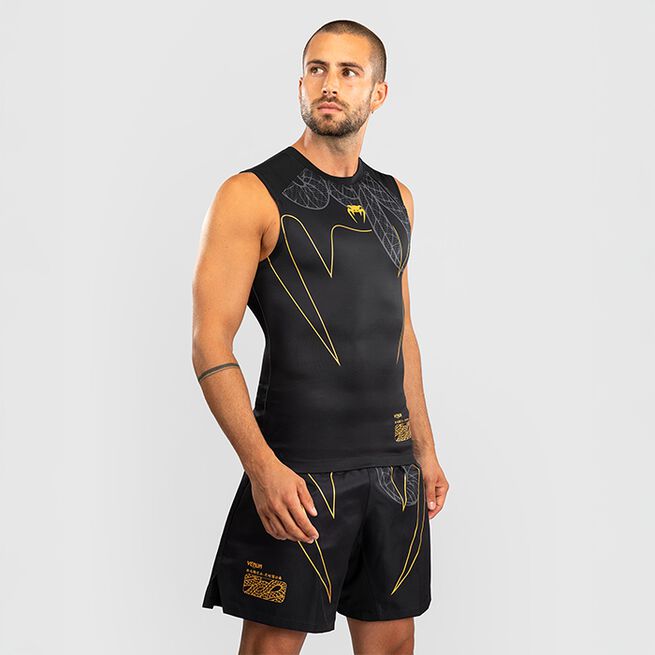 Serpenti Rashguard Hihaton Musta Hopea Kulta