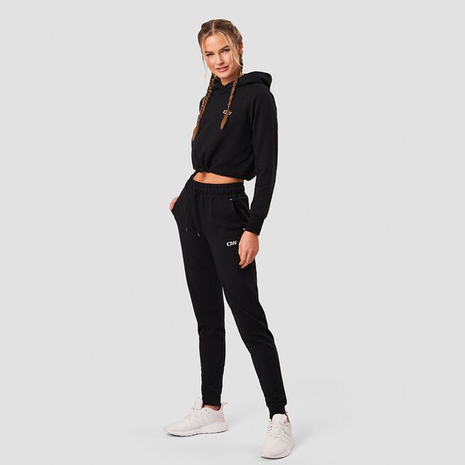 ICANIWILL Adjustable Cropped Hoodie Black