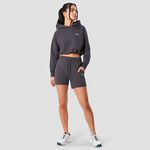 ICANIWILL Adjustable Cropped Hoodie Graphite