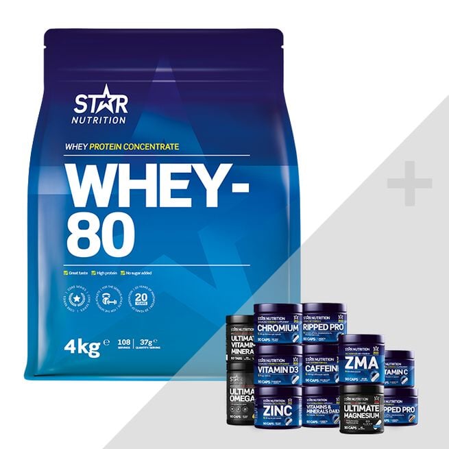 Whey-80 Heraproteiini 4 kg + bonustuote