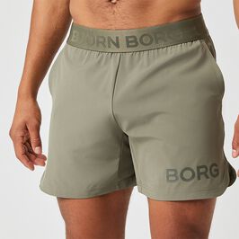 Borg Short Shorts, Dusty Olive, L  Borg Short Shorts Vihreä