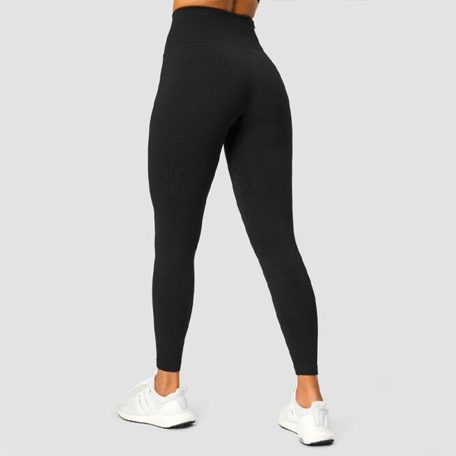 Ribbed Define Seamless Pocket Tights Musta
