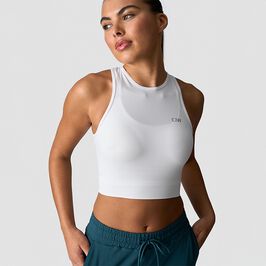 Define Seamless Cropped Tank Top, White, L  Define Seamless Cropped Paita Valkoinen