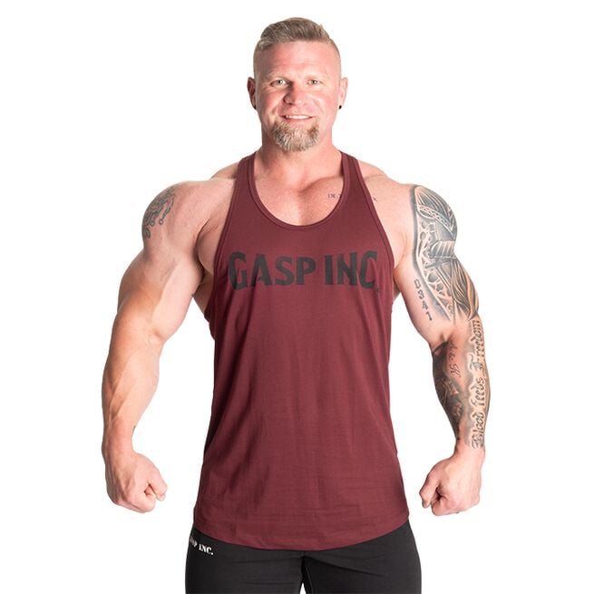 Essential T-Back Paita Tummanpunainen