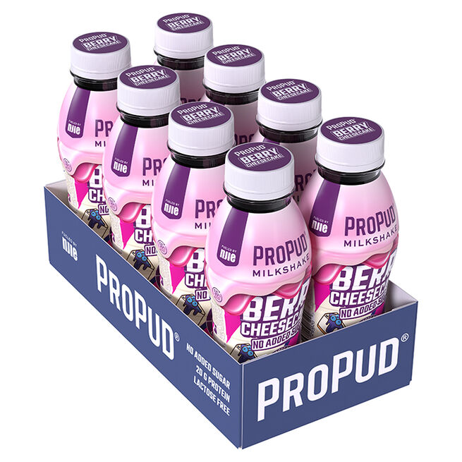8 x ProPud Protein Milkshake, 330 ml Berry Cheescake