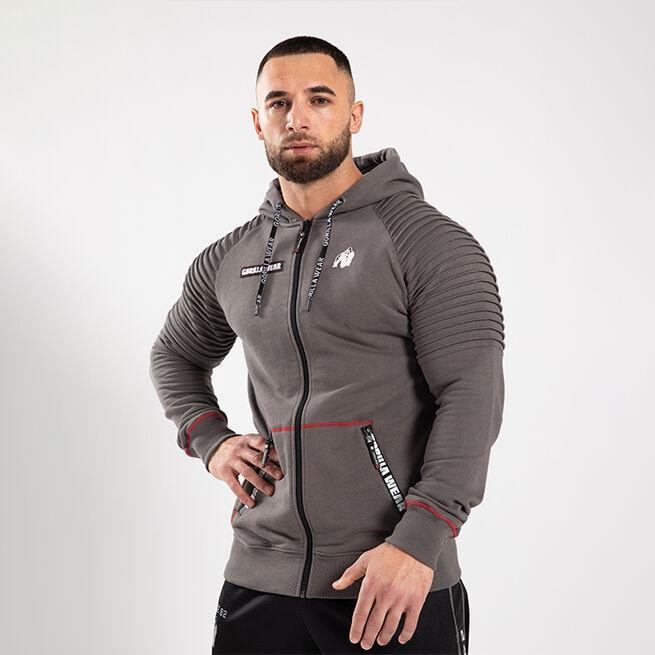 Gorilla Wear Georgia Zipped Hoodie, Grey