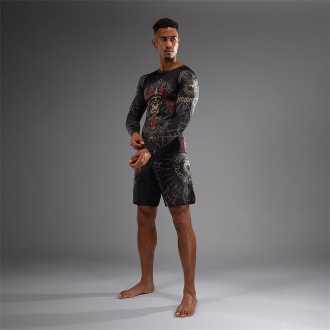 Santa Muerte 5.0 Pitkähihainen Rashguard Musta Kulta